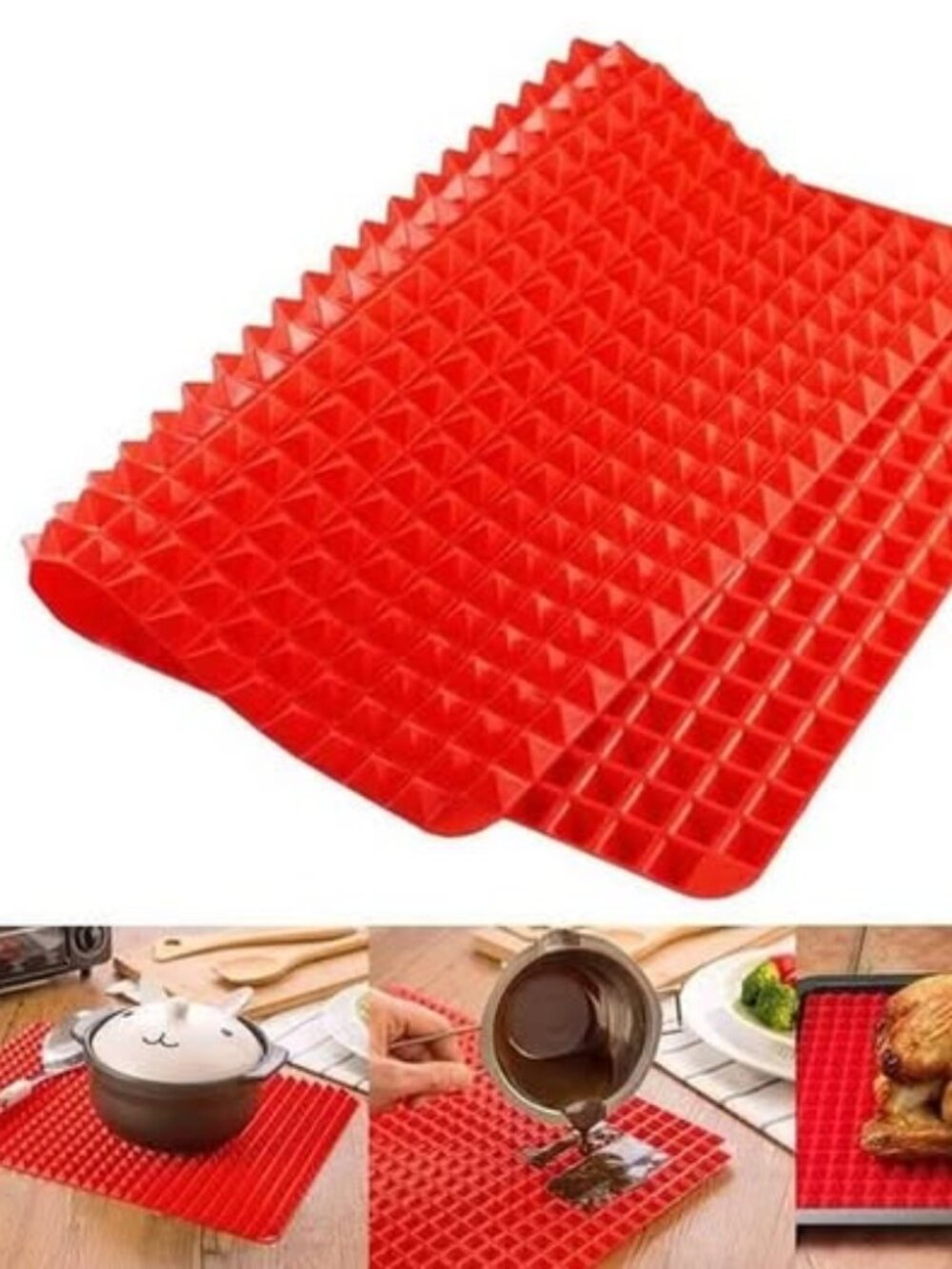 Brand New Set of 2 Top Pyramid Pan | 16 x 11 inches, Red.